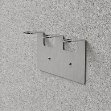 Nichba portajabón - Acero inoxidable cepillado, triple - Nichba