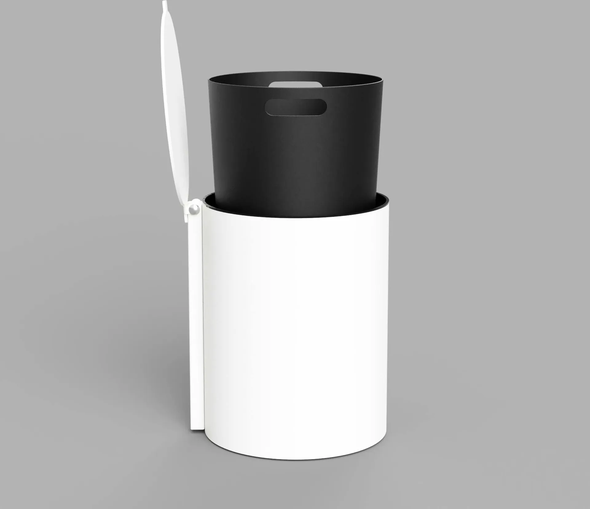 Papelera de baño Nichba, Blanco Nichba