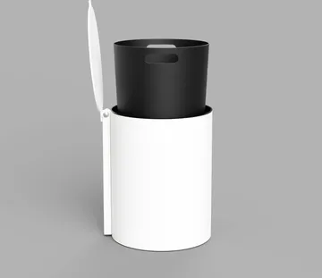 Papelera de baño Nichba - Blanco - Nichba
