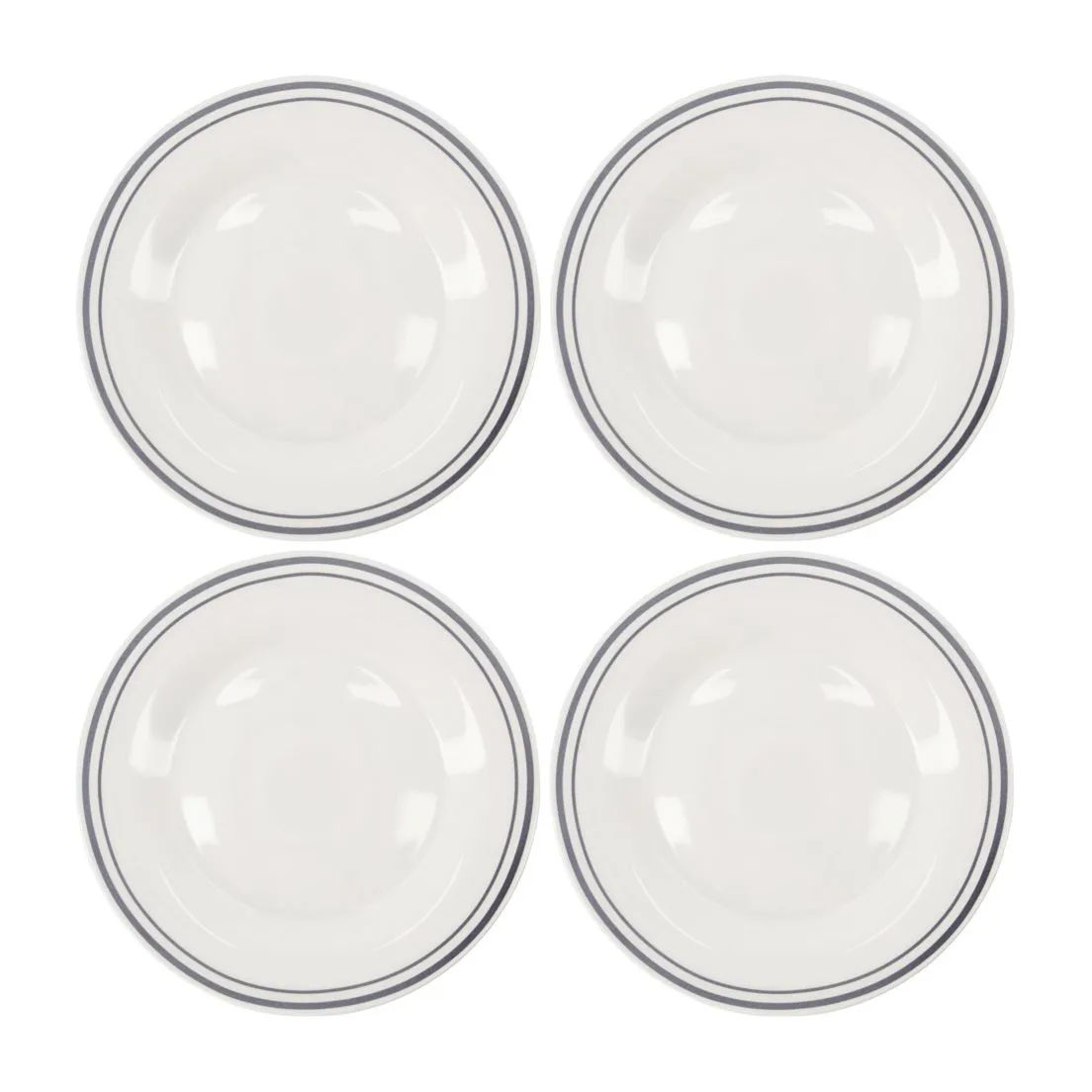 4 Platos Bistro Ø27 cm, gris Nicolas Vahé
