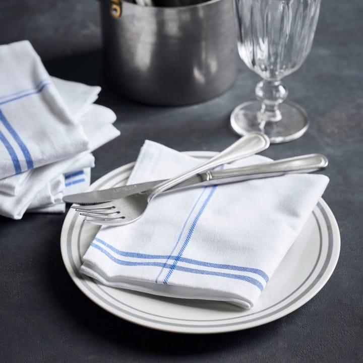 4 Servilletas de tela Amow 32x52 cm, blanco-azul Nicolas Vahé