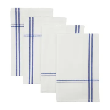 4 Servilletas de tela Amow 32x52 cm - blanco-azul - Nicolas Vahé