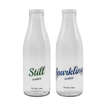 Botella con tapa 1 L, 2 piezas - Sin gas- con gas - Nicolas Vahé