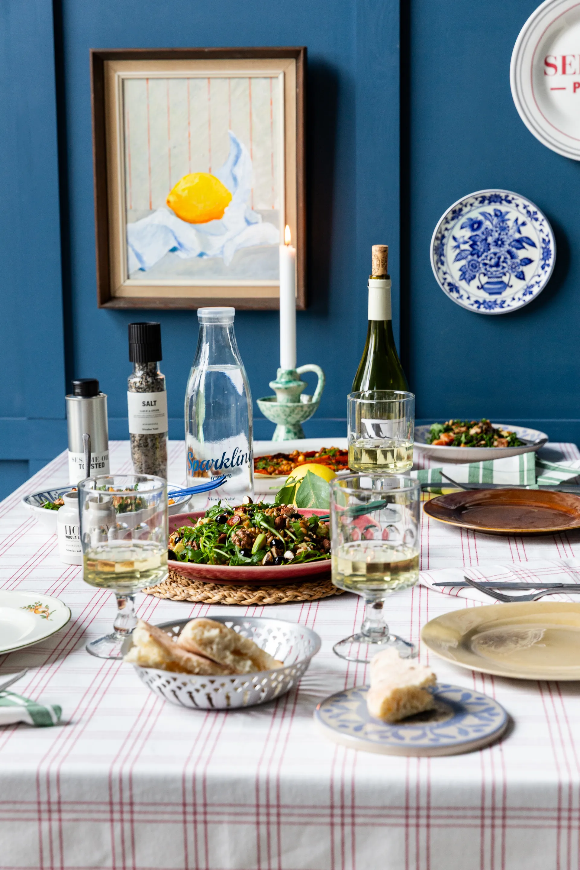 Cesta de pan Nicolas Vahé, 2 piezas, Acabado plateado envejecido Nicolas Vahé