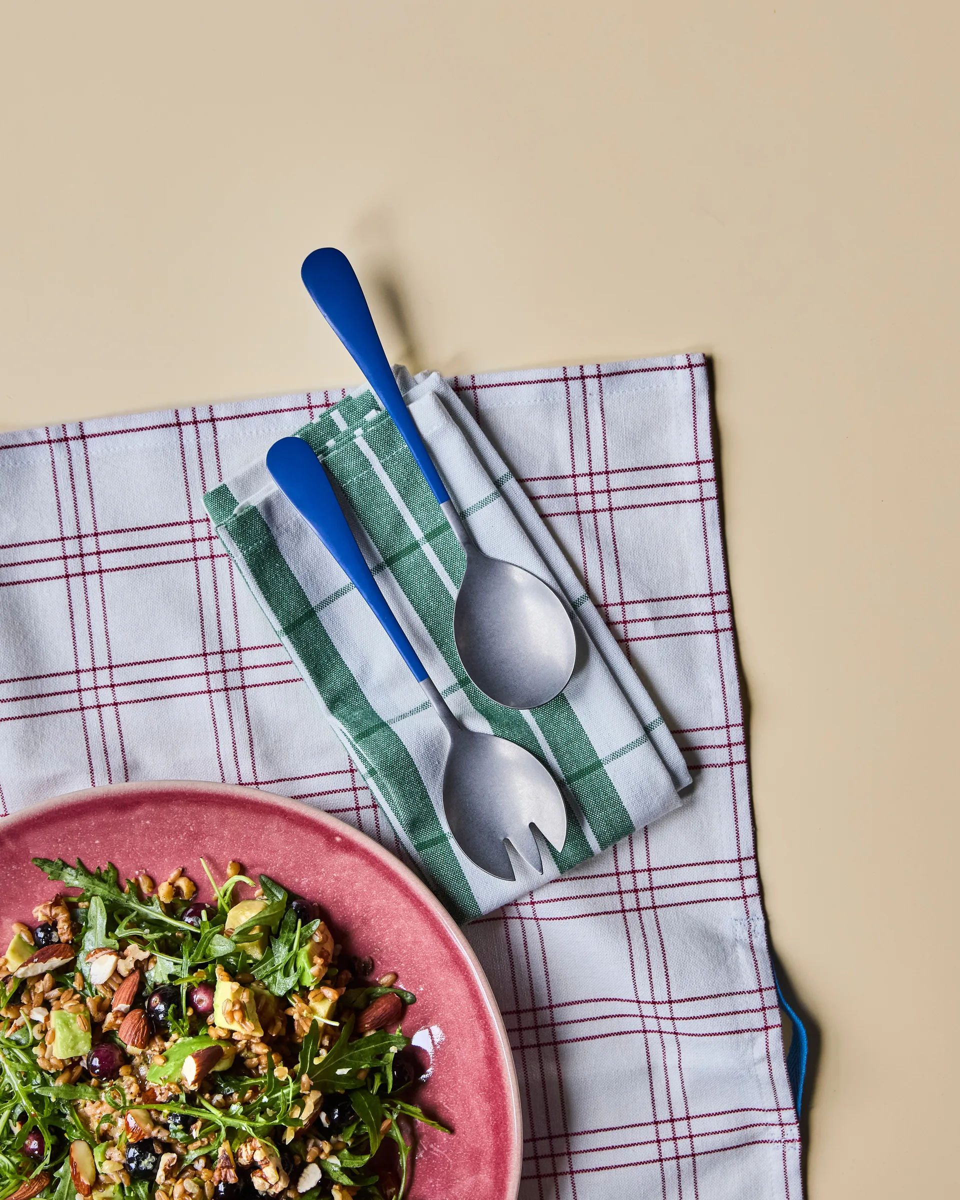 Cubiertos para ensalada Nicolas Vahé, 2 piezas, Azul Nicolas Vahé