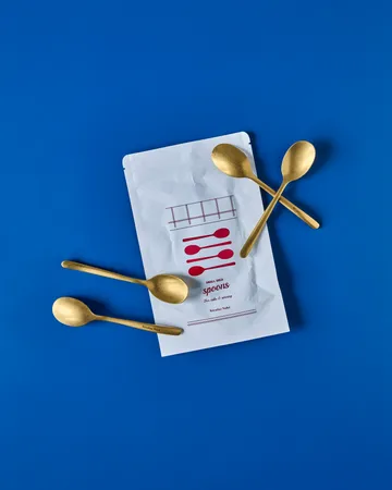 Cucharillas Nicolas Vahé, 4 piezas - Acabado dorado antiguo - Nicolas Vahé