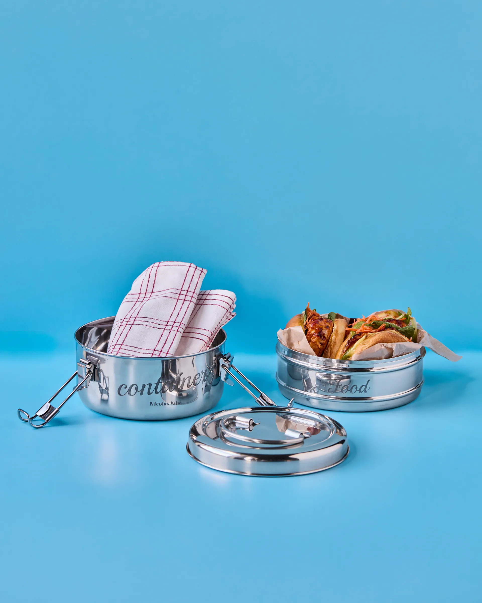 Fiambrera Nicolas Vahé, 2 piezas, Acabado plateado, Ø18 cm Nicolas Vahé