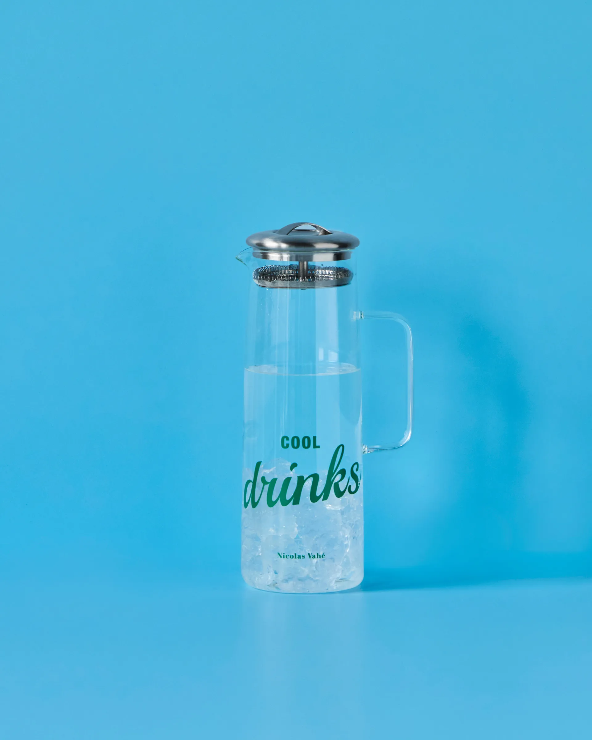 Jarra con tapa Nicolas Vahé , Transparente-plateado Nicolas Vahé