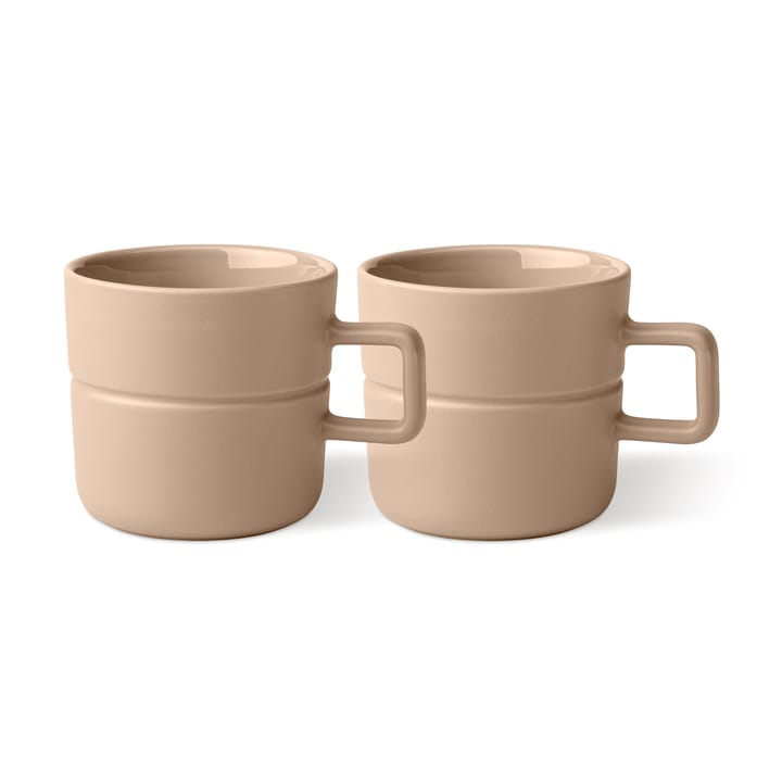 2 Tazas Lines 30 cl - Beige - NJRD