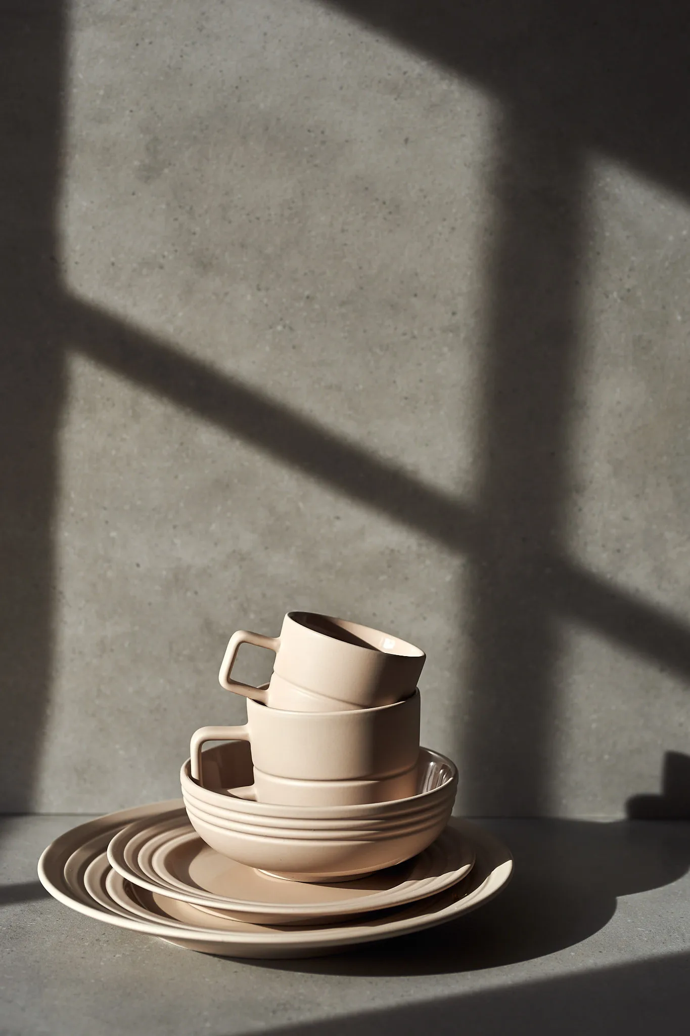 2 Tazas Lines 30 cl, Beige NJRD