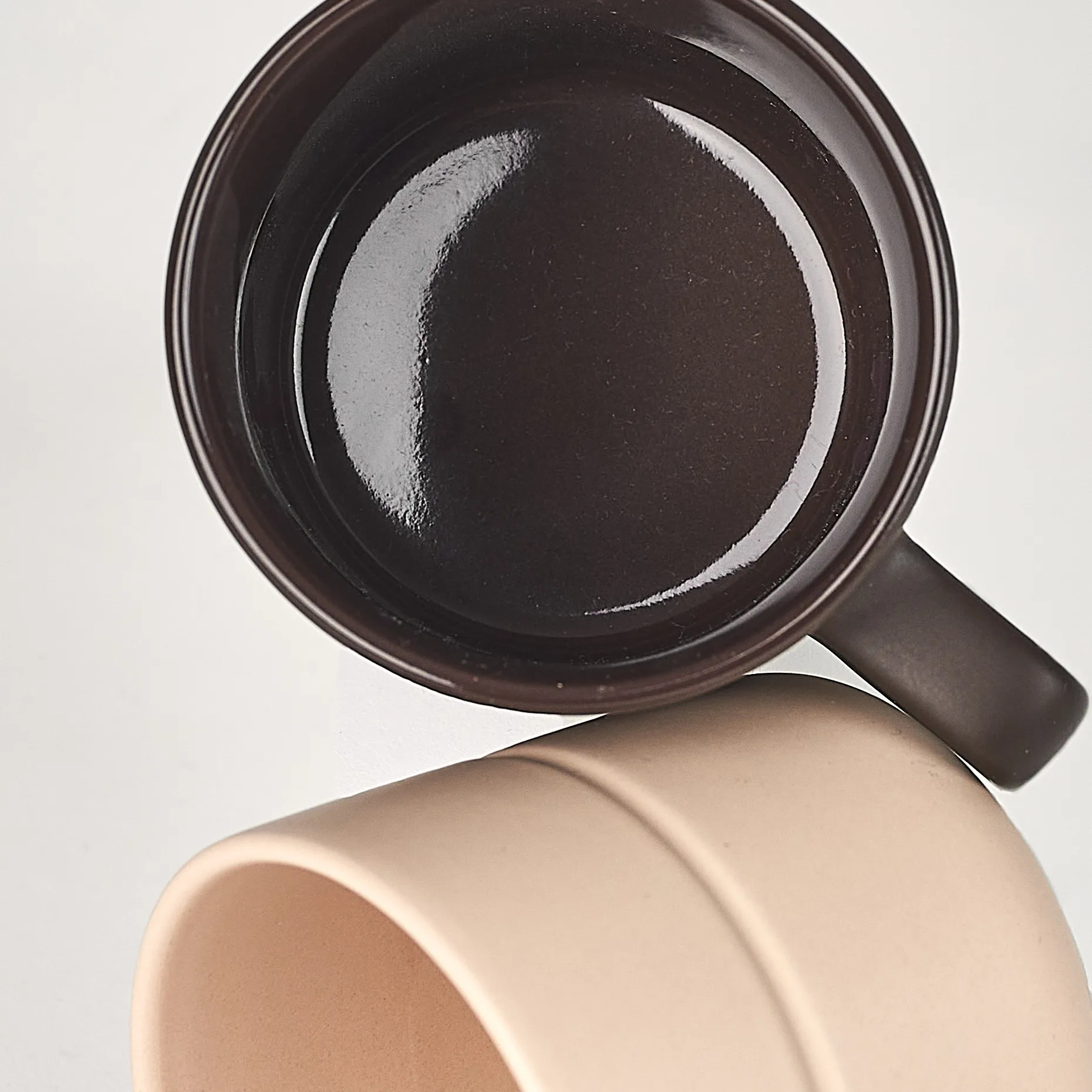 2 Tazas Lines 30 cl, Beige NJRD