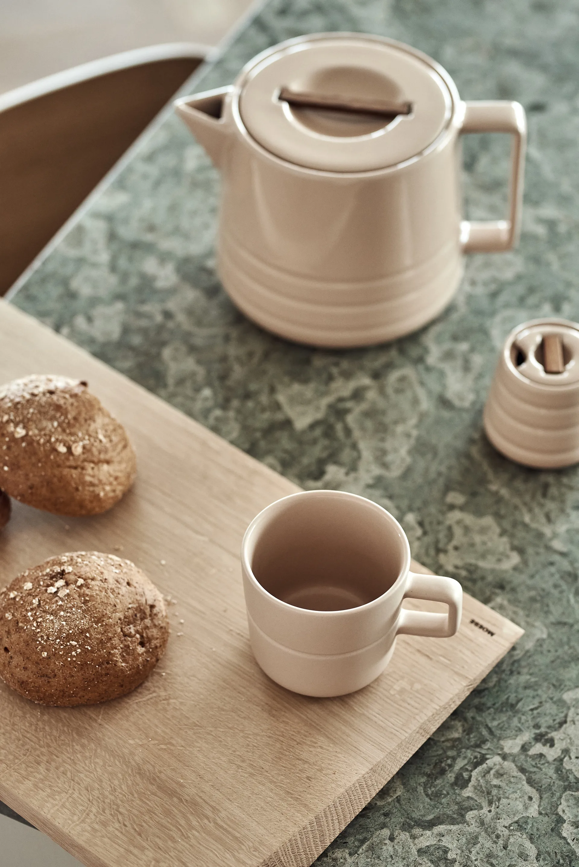 2 Tazas Lines 30 cl, Beige NJRD