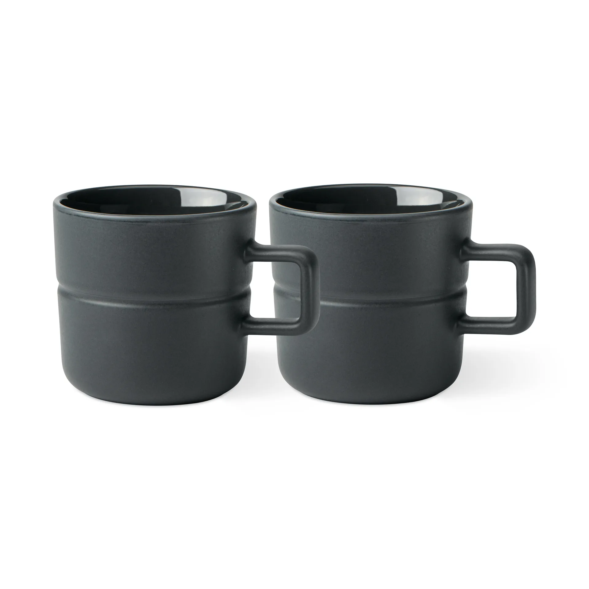 2 Tazas Lines 30 cl, gris oscuro NJRD