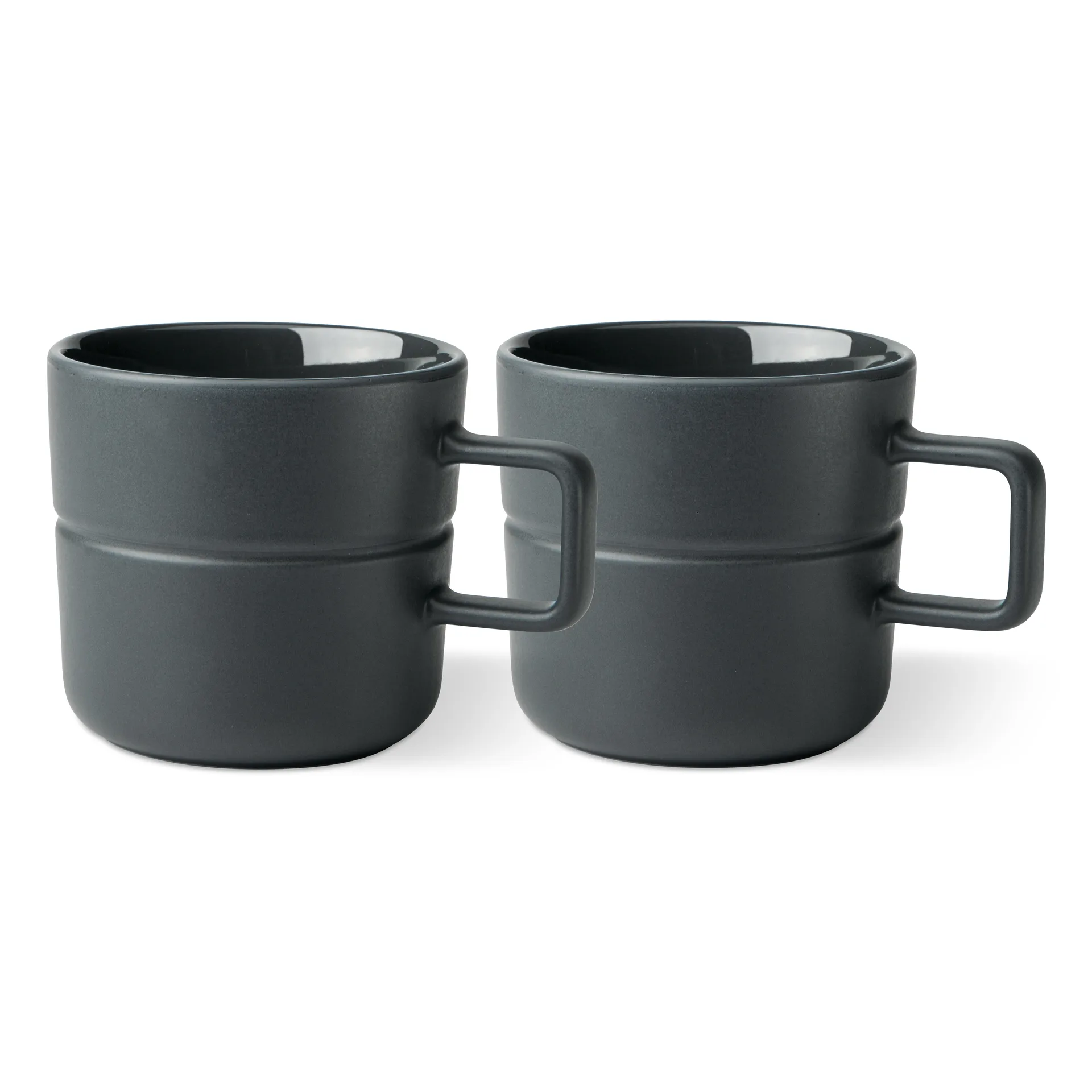 2 Tazas Lines 50 cl, gris oscuro NJRD