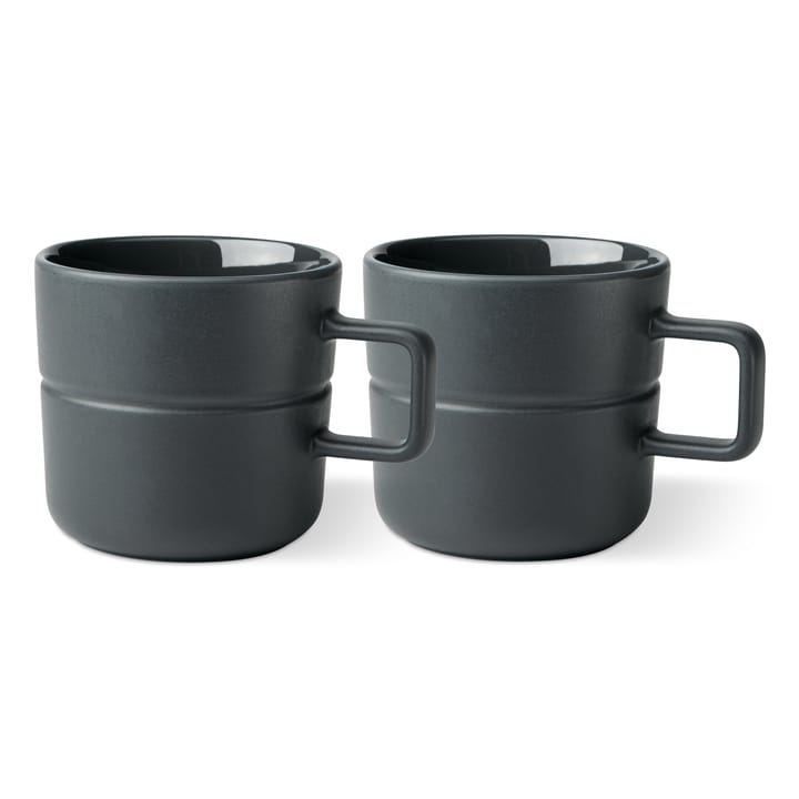 2 Tazas Lines 50 cl - gris oscuro - NJRD