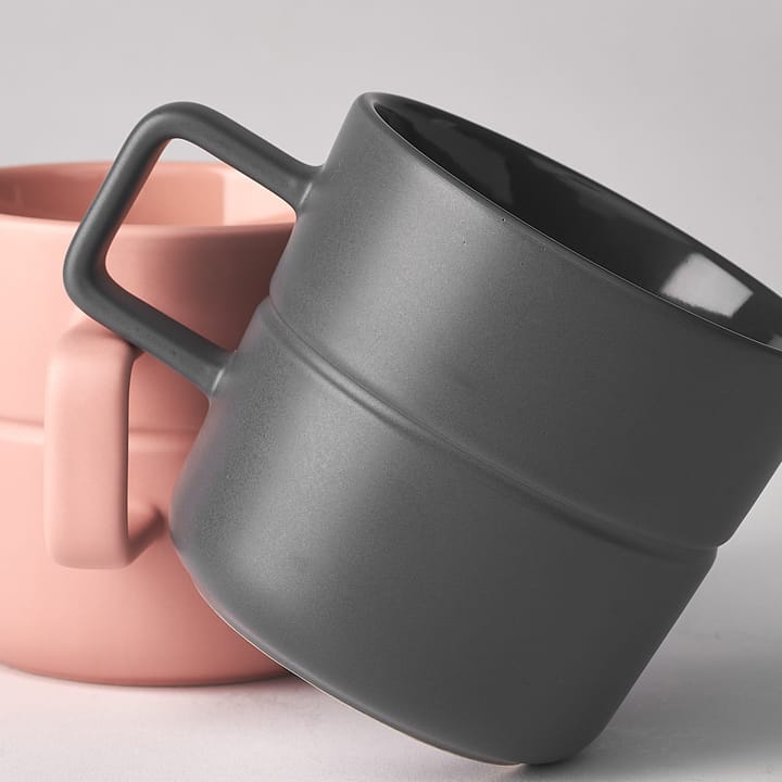 2 Tazas Lines 50 cl, gris oscuro NJRD
