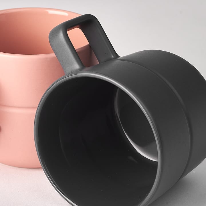 2 Tazas Lines 50 cl, gris oscuro NJRD