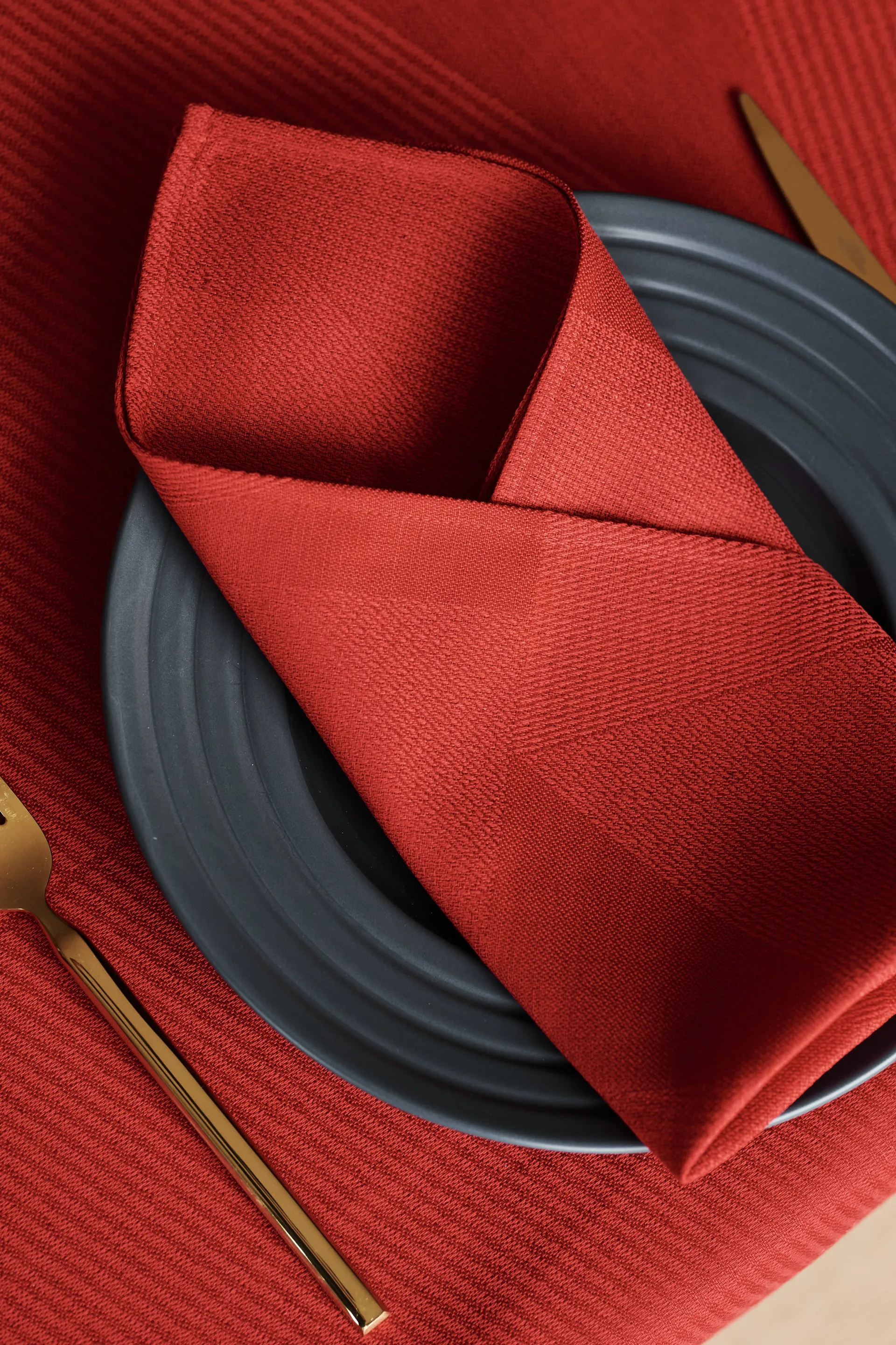 4 Servilletas Metric 47x47 cm, Rojo NJRD