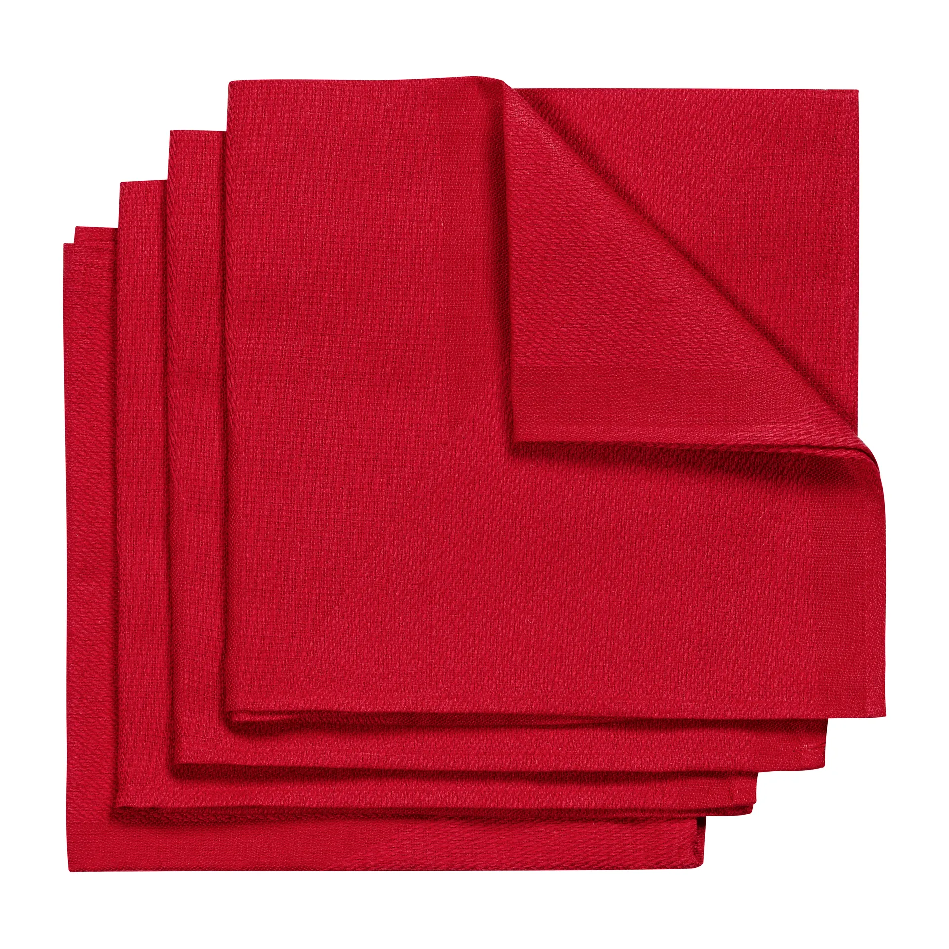 4 Servilletas Metric 47x47 cm, Rojo NJRD