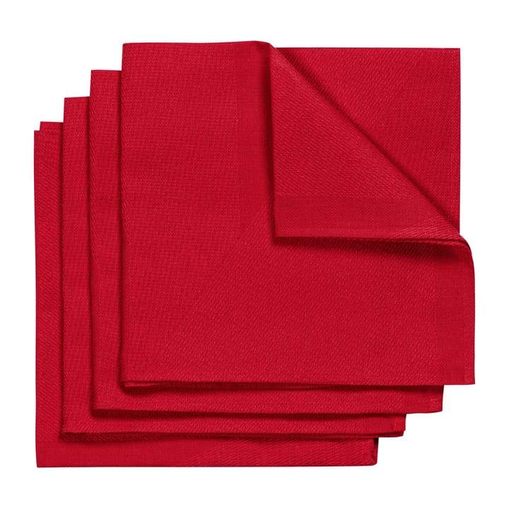 4 Servilletas Metric 47x47 cm - Rojo - NJRD