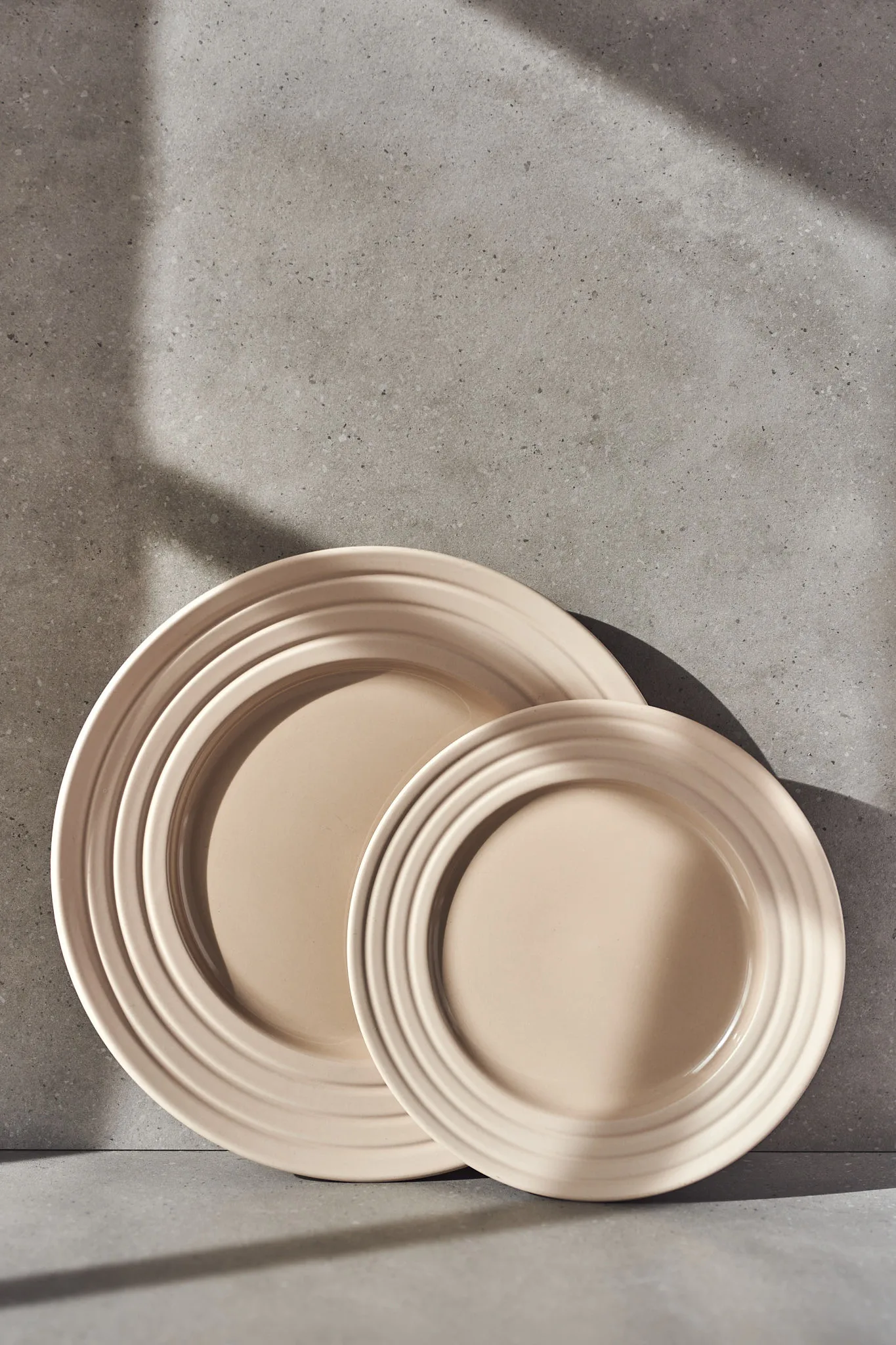 6 Platos Lines Ø21 cm, Beige NJRD