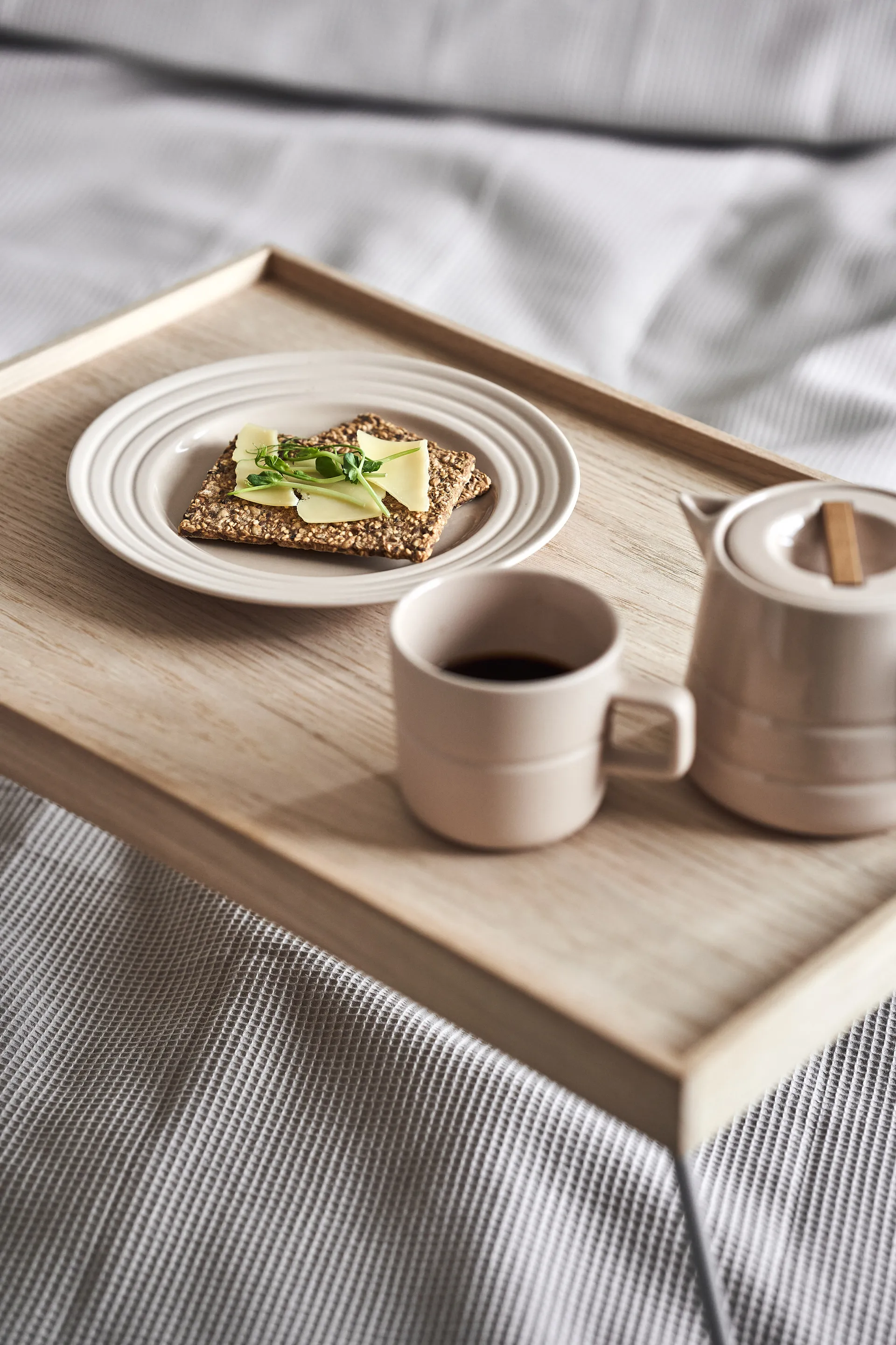 6 Platos Lines Ø21 cm, Beige NJRD