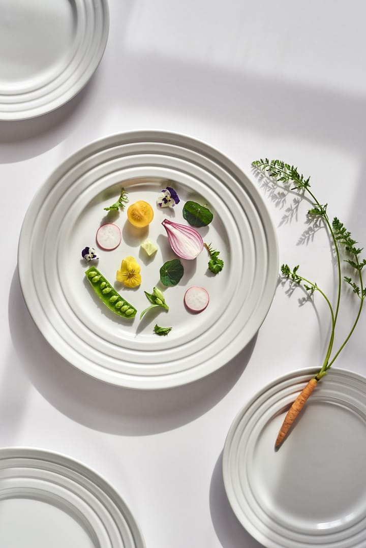 6 Platos Lines Ø21 cm, blanco NJRD