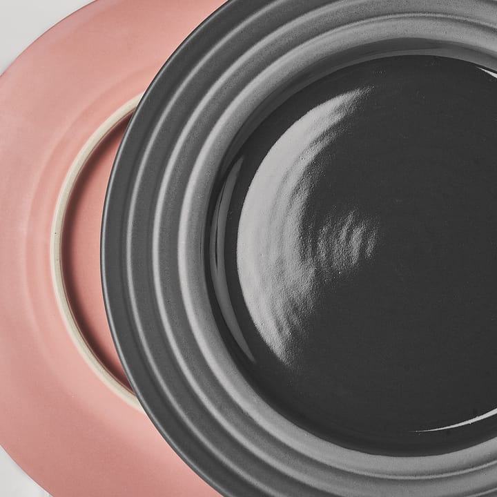 6 Platos Lines Ø21 cm, gris oscuro NJRD