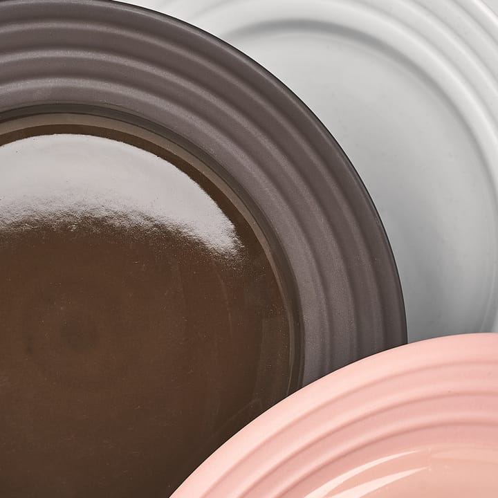 6 Platos Lines Ø21 cm, marrón NJRD