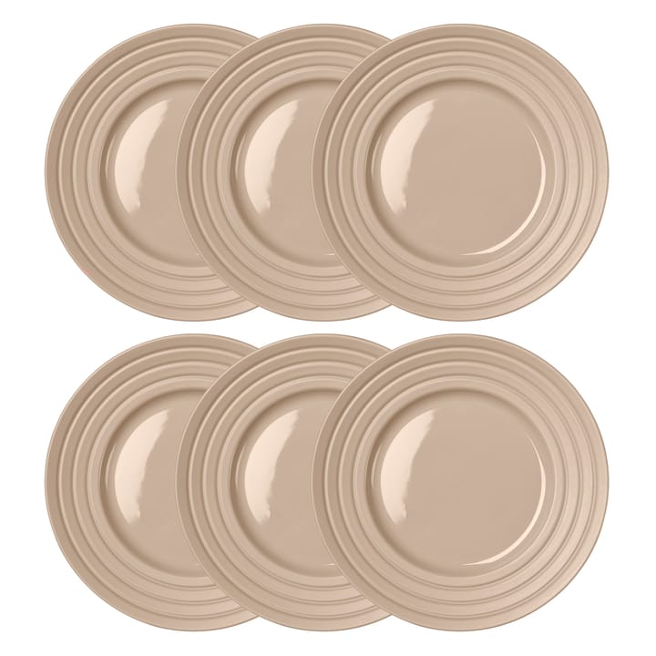 6 Platos Lines Ø27 cm - Beige - NJRD