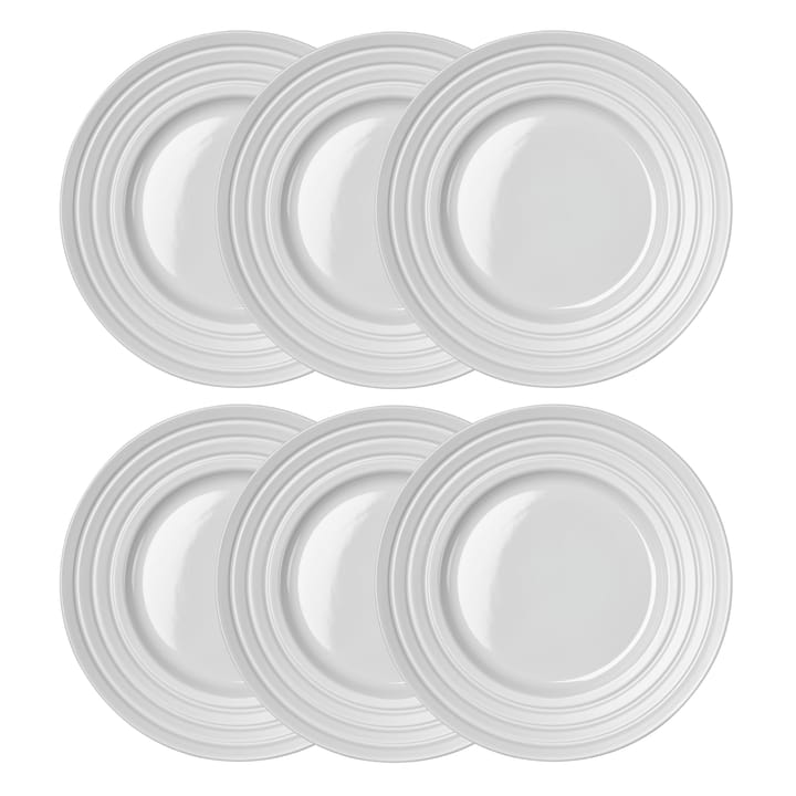 6 Platos Lines Ø27 cm - blanco - NJRD