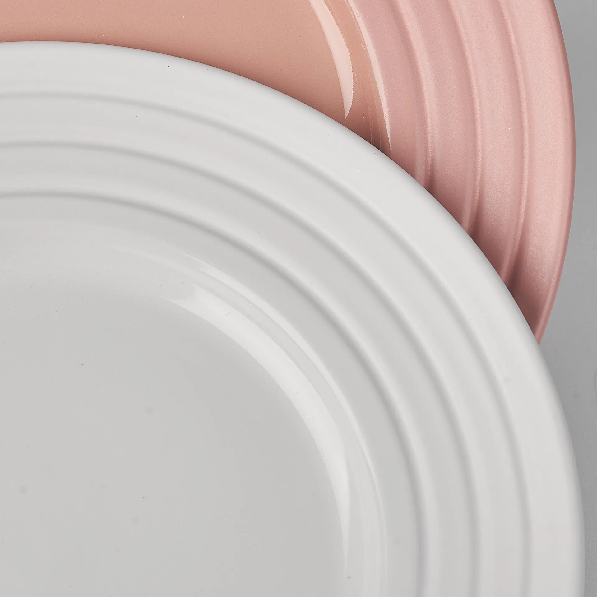 6 Platos Lines Ø27 cm, blanco NJRD