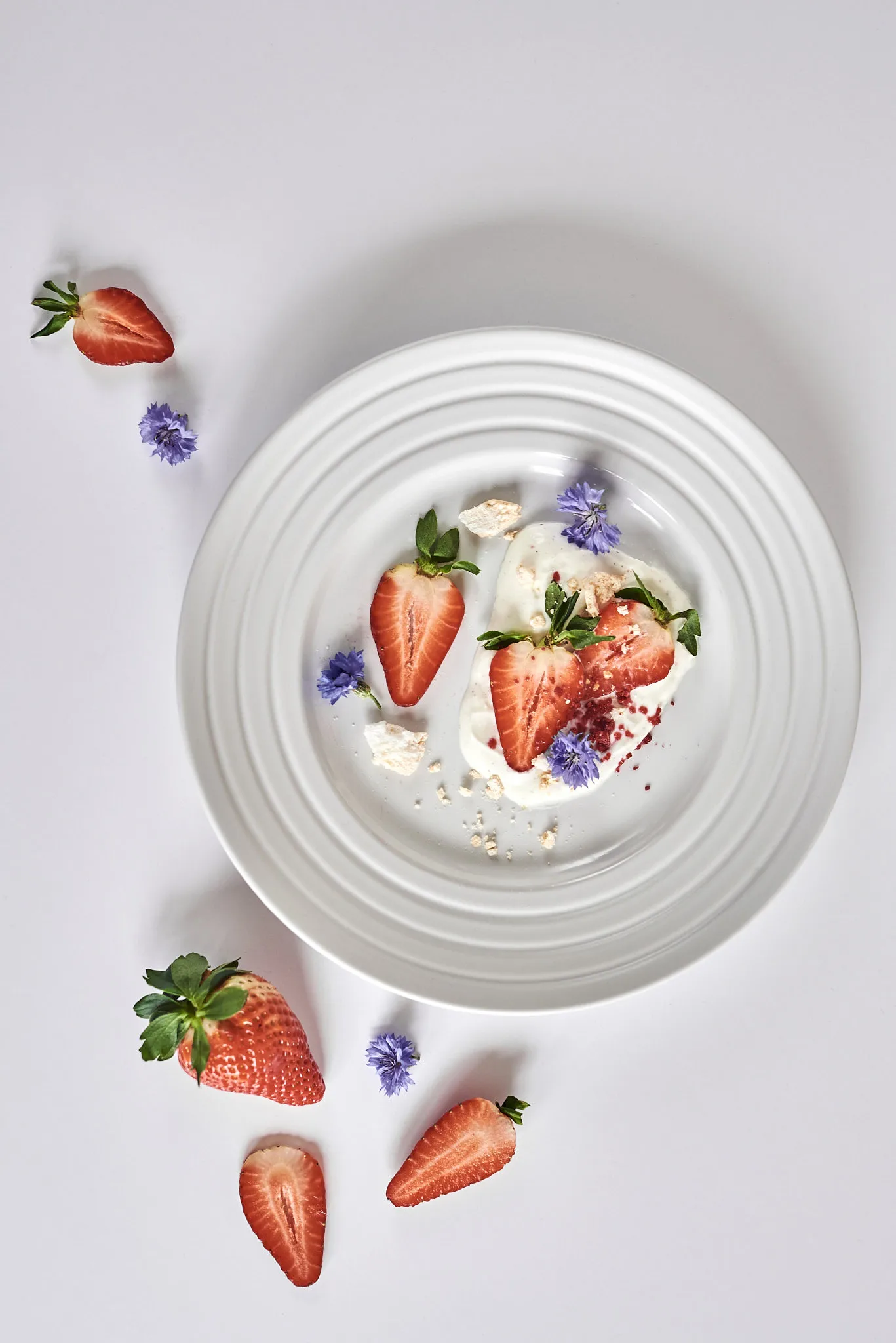 6 Platos Lines Ø27 cm, blanco NJRD