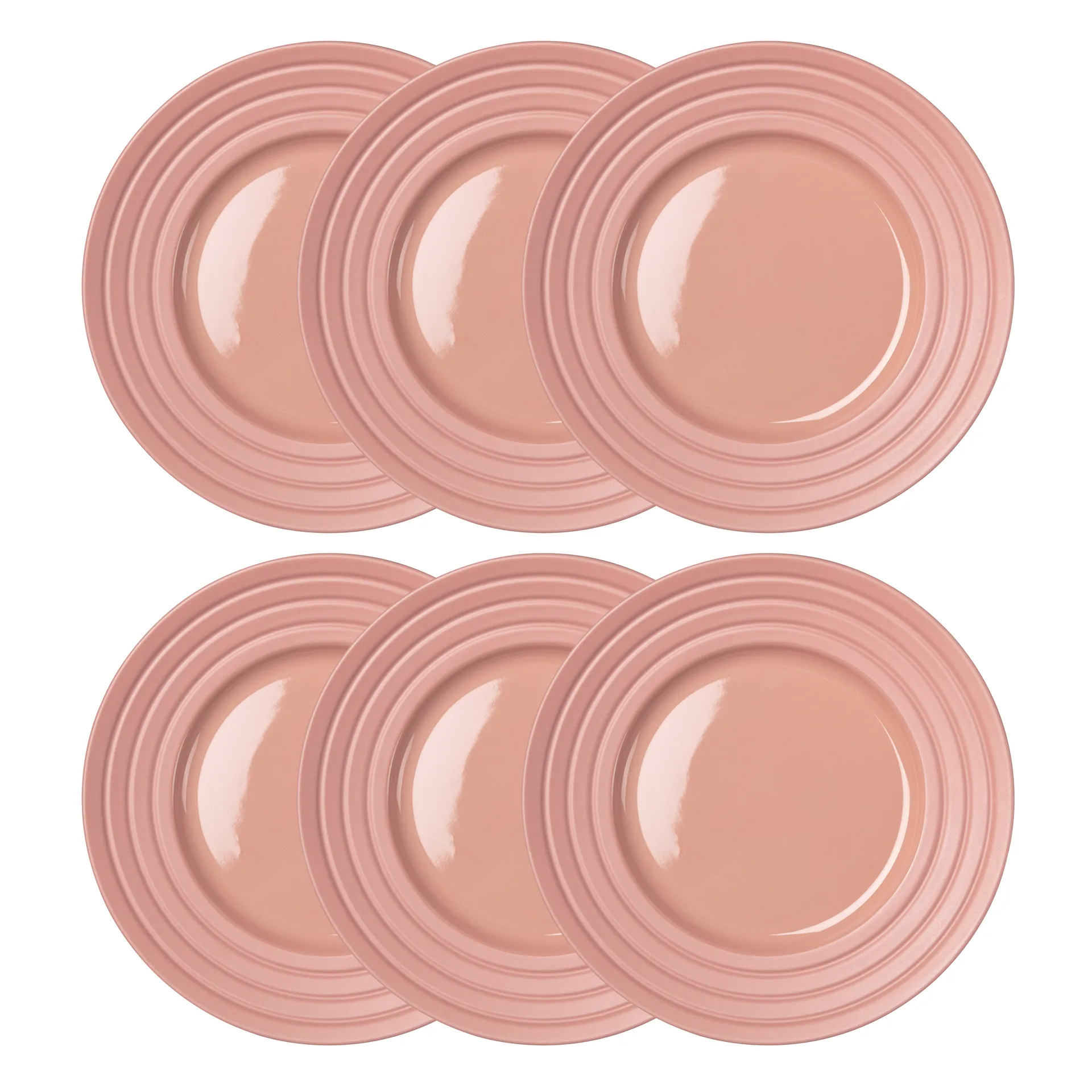 6 Platos Lines Ø27 cm, Rosa NJRD