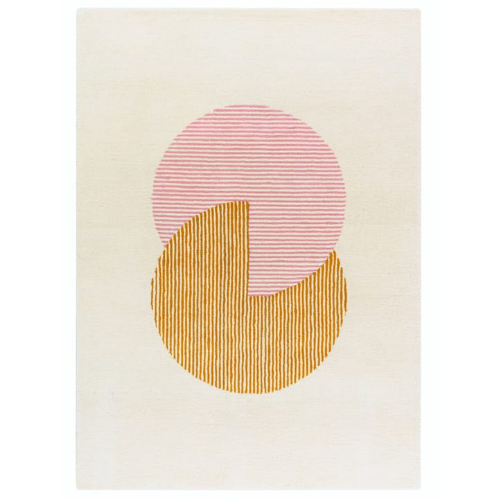 Alfombra de lana Circles rosa - 200x300 cm - NJRD