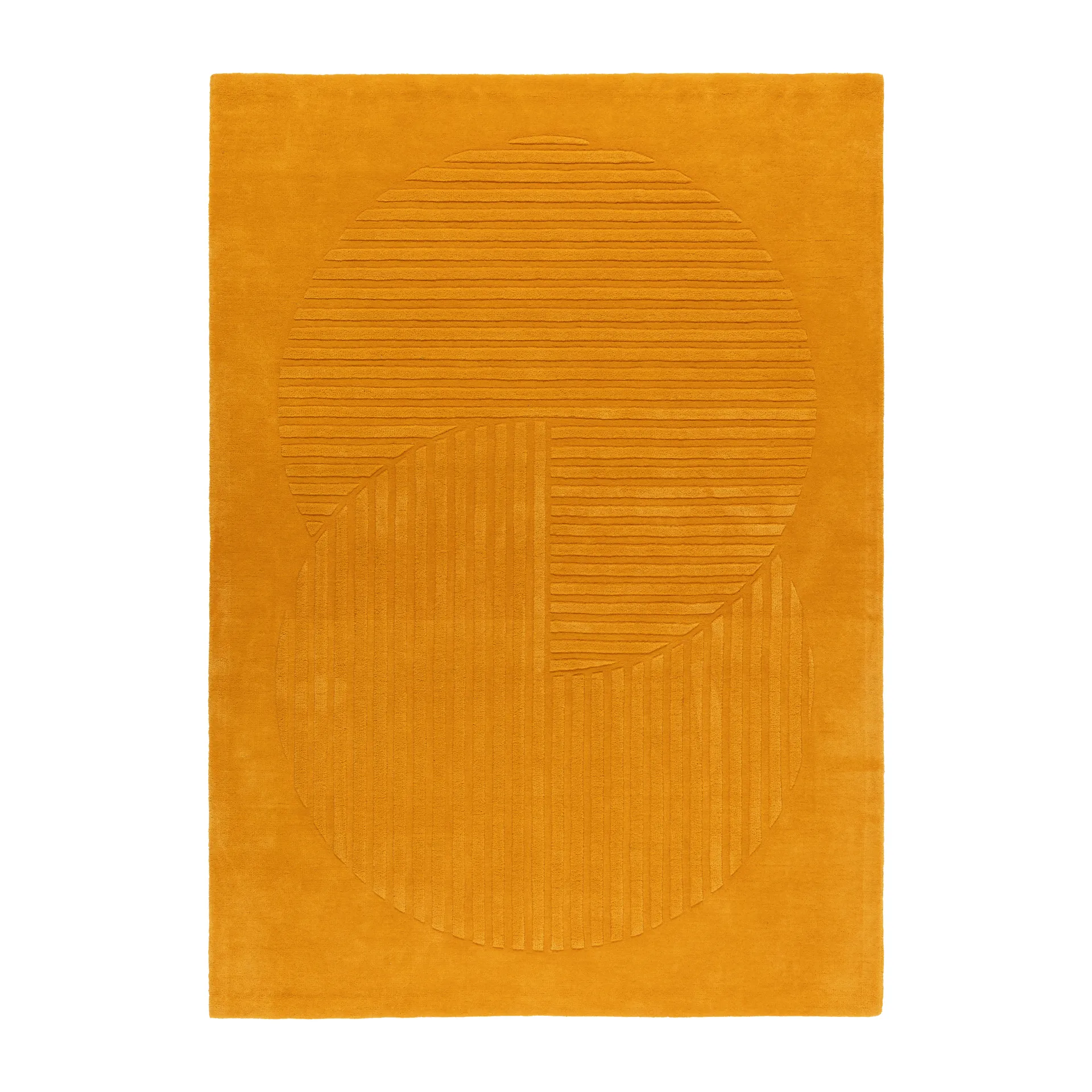 Alfombra de lana Levels circles amarillo, 170x240 cm NJRD
