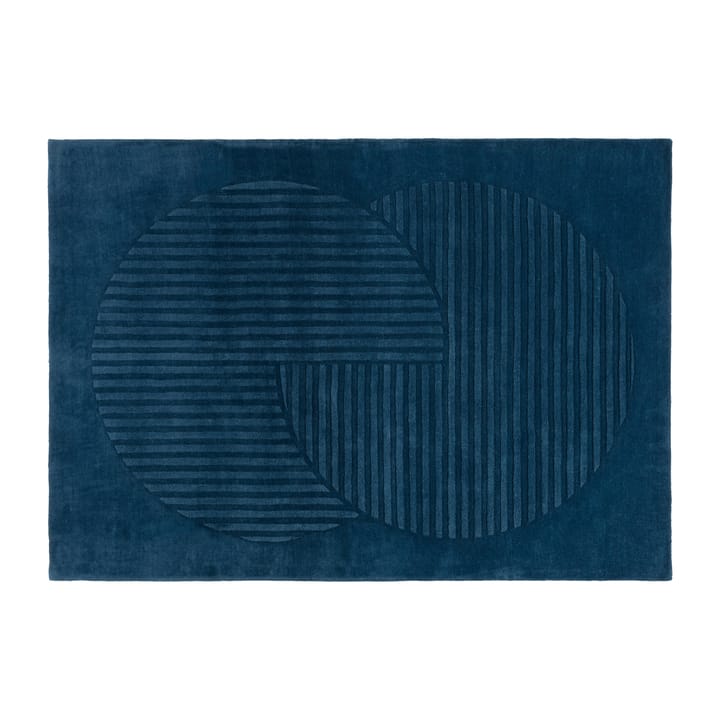 Alfombra de lana Levels circles azul - 200x300 cm - NJRD