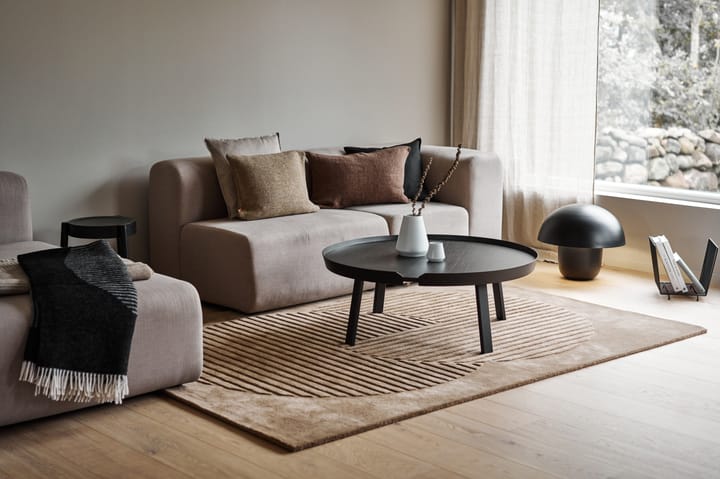 Alfombra de lana Levels circles beige, 170x240 cm NJRD