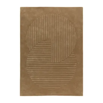 Alfombra de lana Levels circles beige - 170x240 cm - NJRD