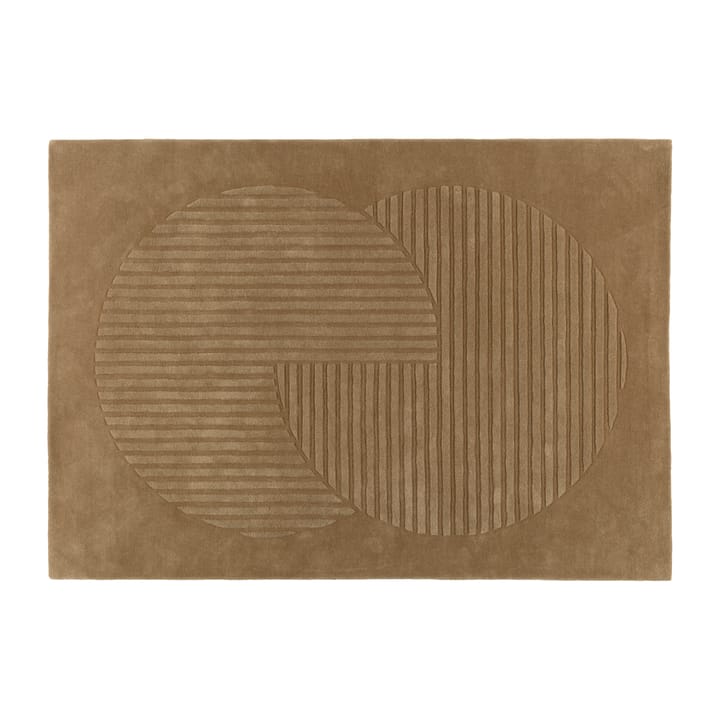 Alfombra de lana Levels circles beige - 170x240 cm - NJRD