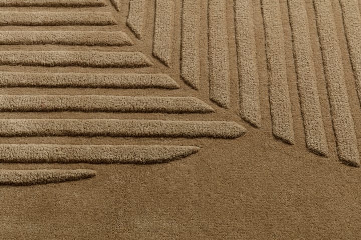 Alfombra de lana Levels circles beige, 200x300 cm NJRD