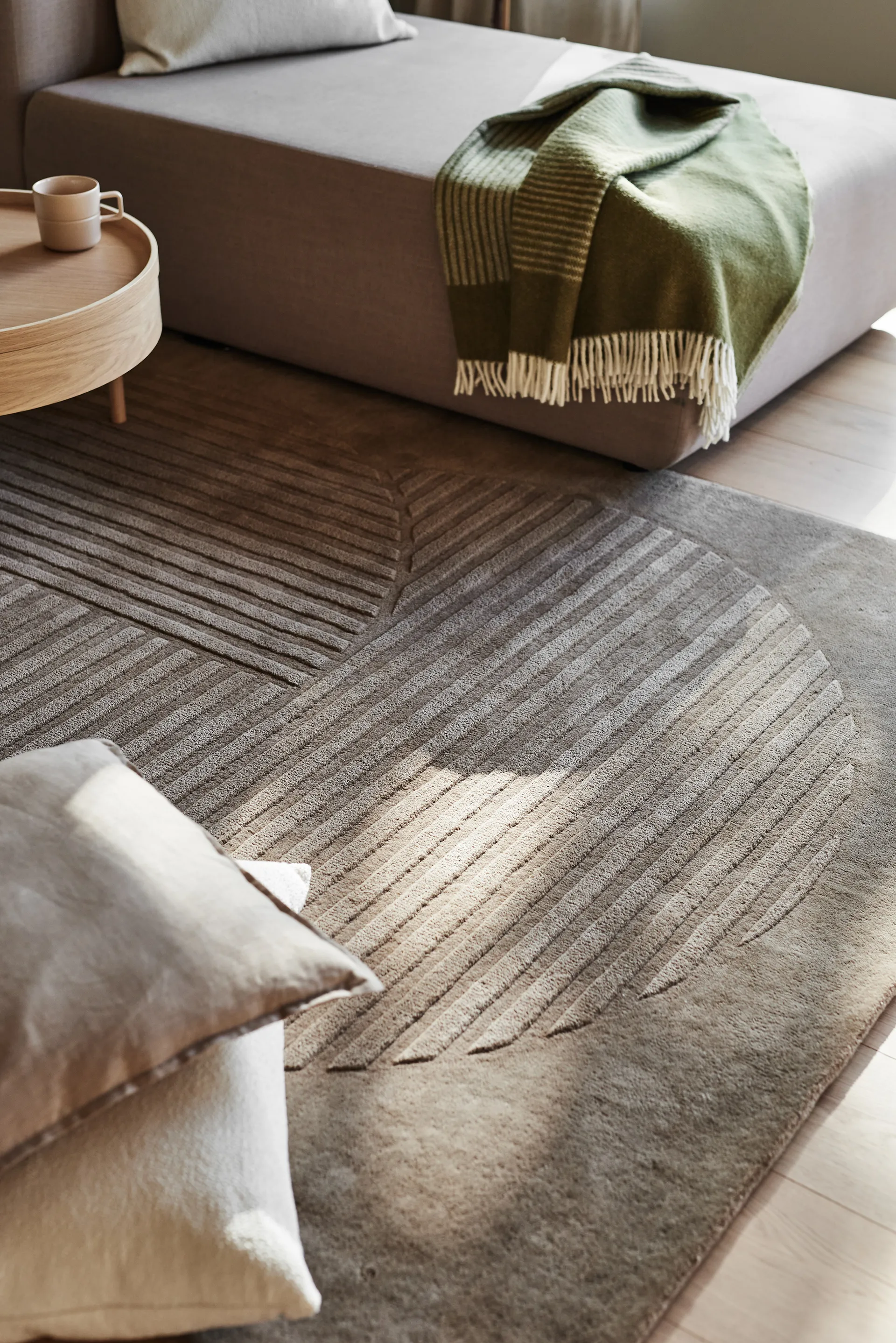 Alfombra de lana Levels Circles, Topo, 170x240 cm NJRD