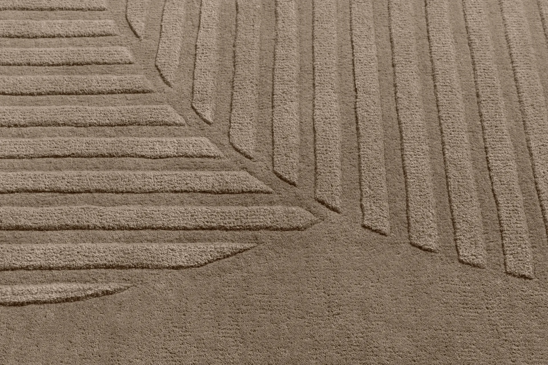 Alfombra de lana Levels Circles, Topo, 170x240 cm NJRD