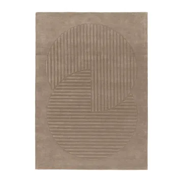 Alfombra de lana Levels Circles - Topo, 200x300 cm - NJRD