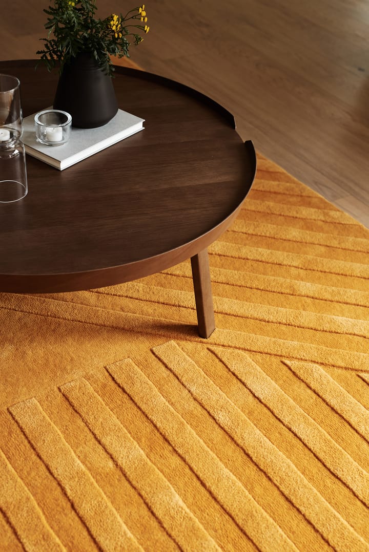 Alfombra de lana Levels stripes amarillo, 170x240 cm NJRD