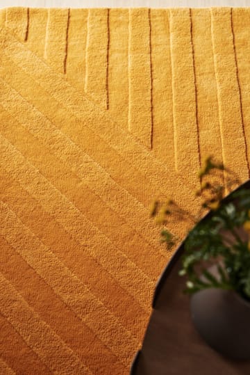 Alfombra de lana Levels stripes amarillo - 170x240 cm - NJRD