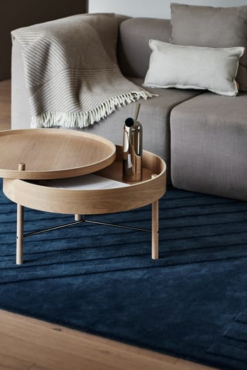 Alfombra de lana Levels stripes azul - 170x240 cm - NJRD