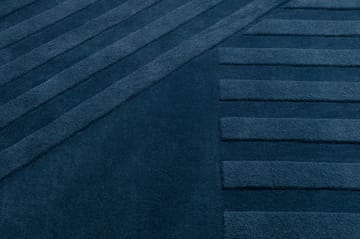 Alfombra de lana Levels stripes azul - 200x300 cm - NJRD