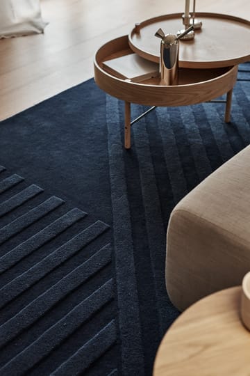 Alfombra de lana Levels stripes azul - 200x300 cm - NJRD