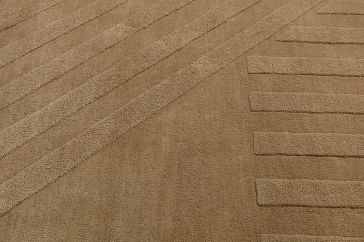 Alfombra de lana Levels stripes beige, 170x240 cm NJRD